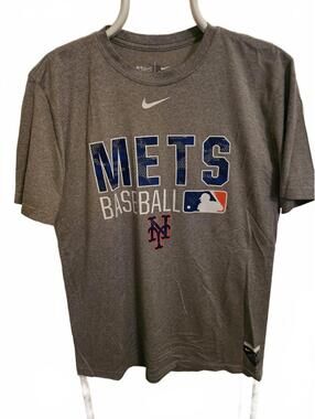 New York Mets - Nike Dry Fit T-shirt - Medium - gray - EUC